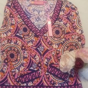 Macbeth Collection Brand New Pink and Orange Tee